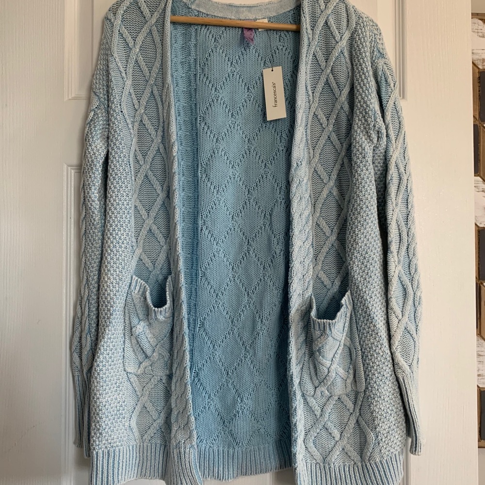 Light blue cardigan